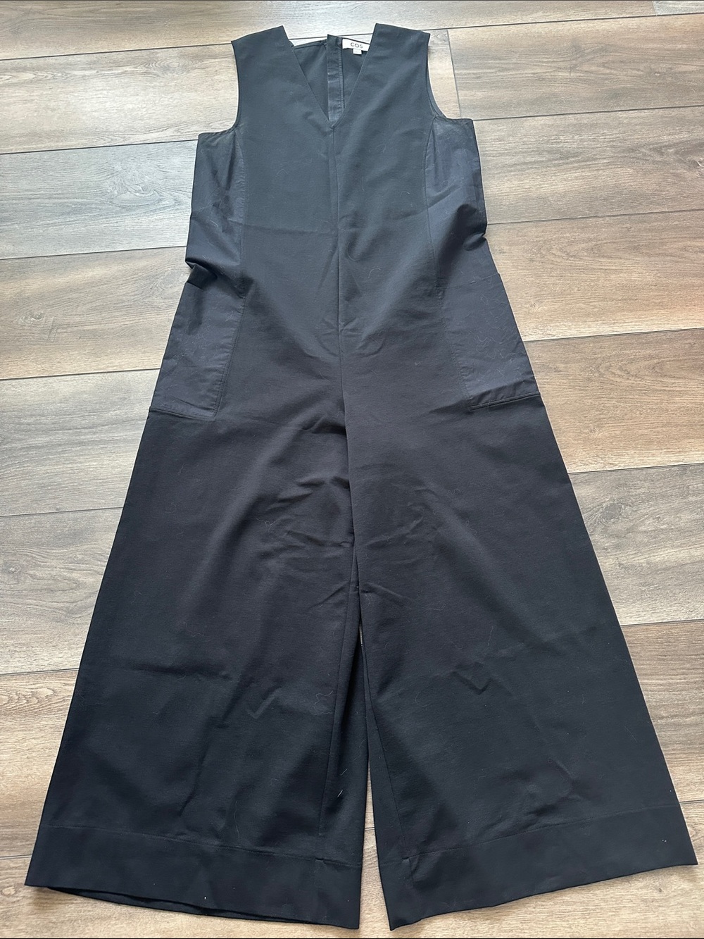 COS Black Sleeveless Wide-Leg Jumpsuit